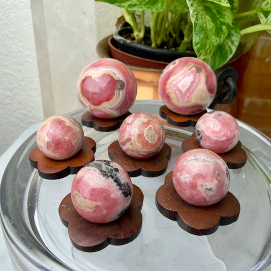 ✨ Rhodochrosite Spheres – Heart-Healing Crystal of Joy ✨