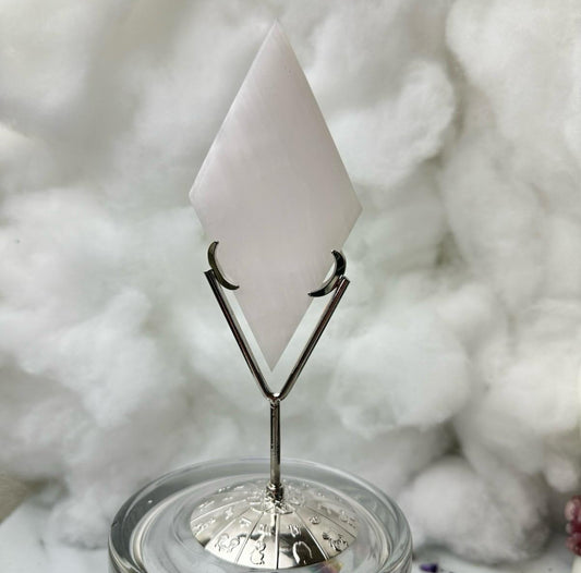 Mangano Calcite Rhombus with Stand