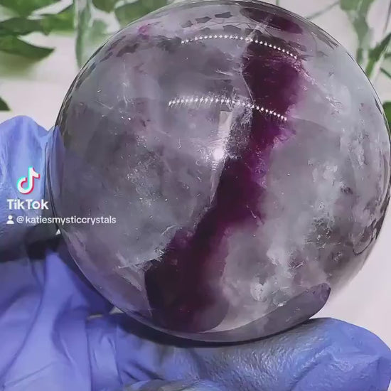 Blue and Purple Fluorite Sphere (C-D) You chose