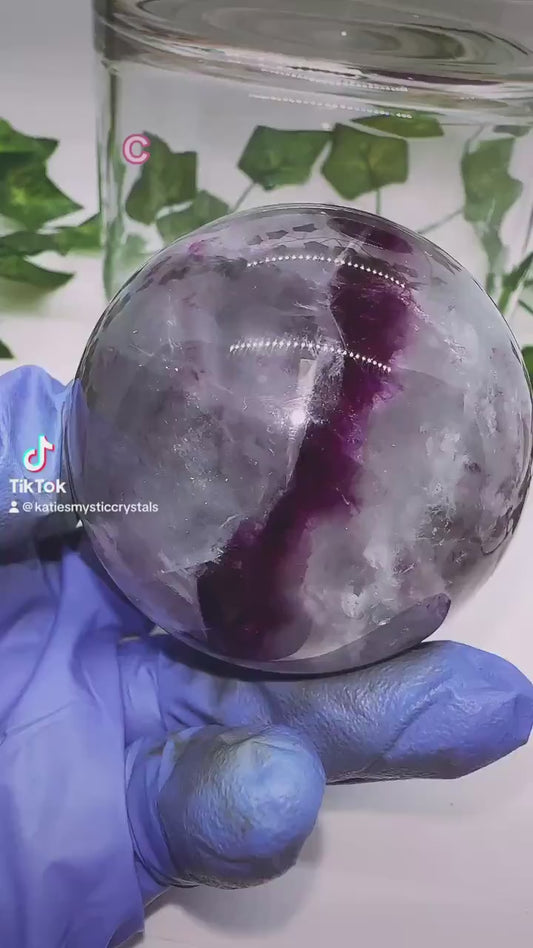 Blue and Purple Fluorite Sphere (C-D) You chose