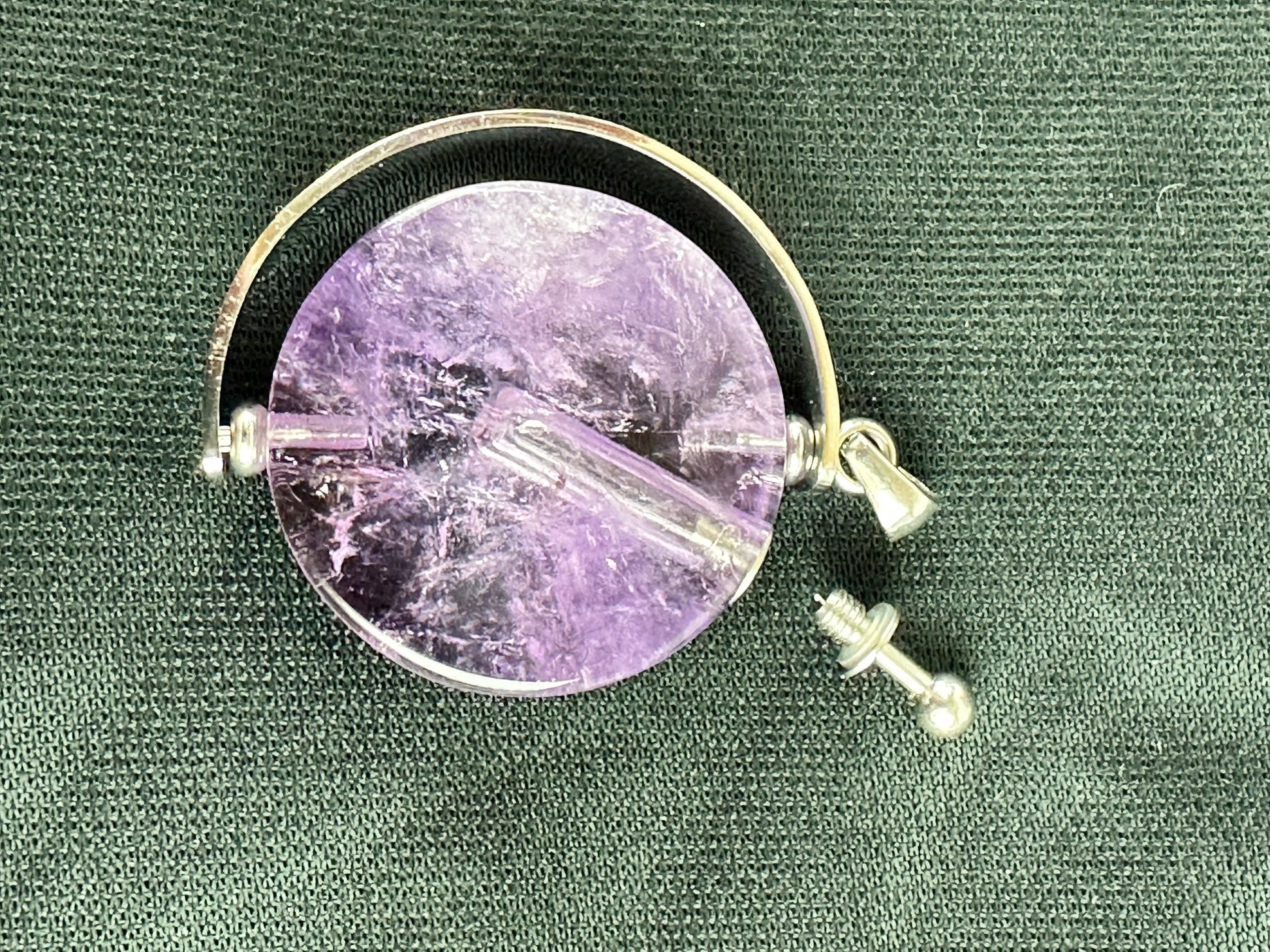 Gorgeous High Quality Amethyst Bottle Pendant (A) purple, protection, motivation, balance, spell bottle, bottle necklace, perfume bottle