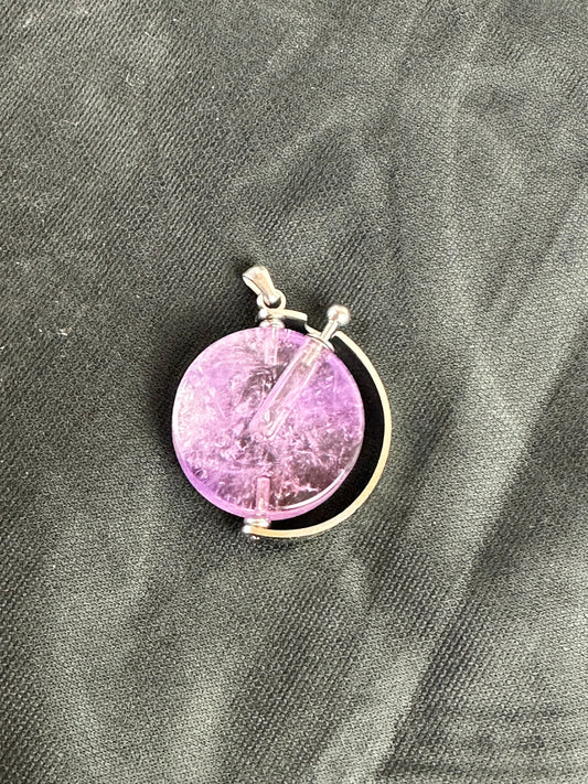 Gorgeous High Quality Amethyst Bottle Pendant (A) purple, protection, motivation, balance, spell bottle, bottle necklace, perfume bottle