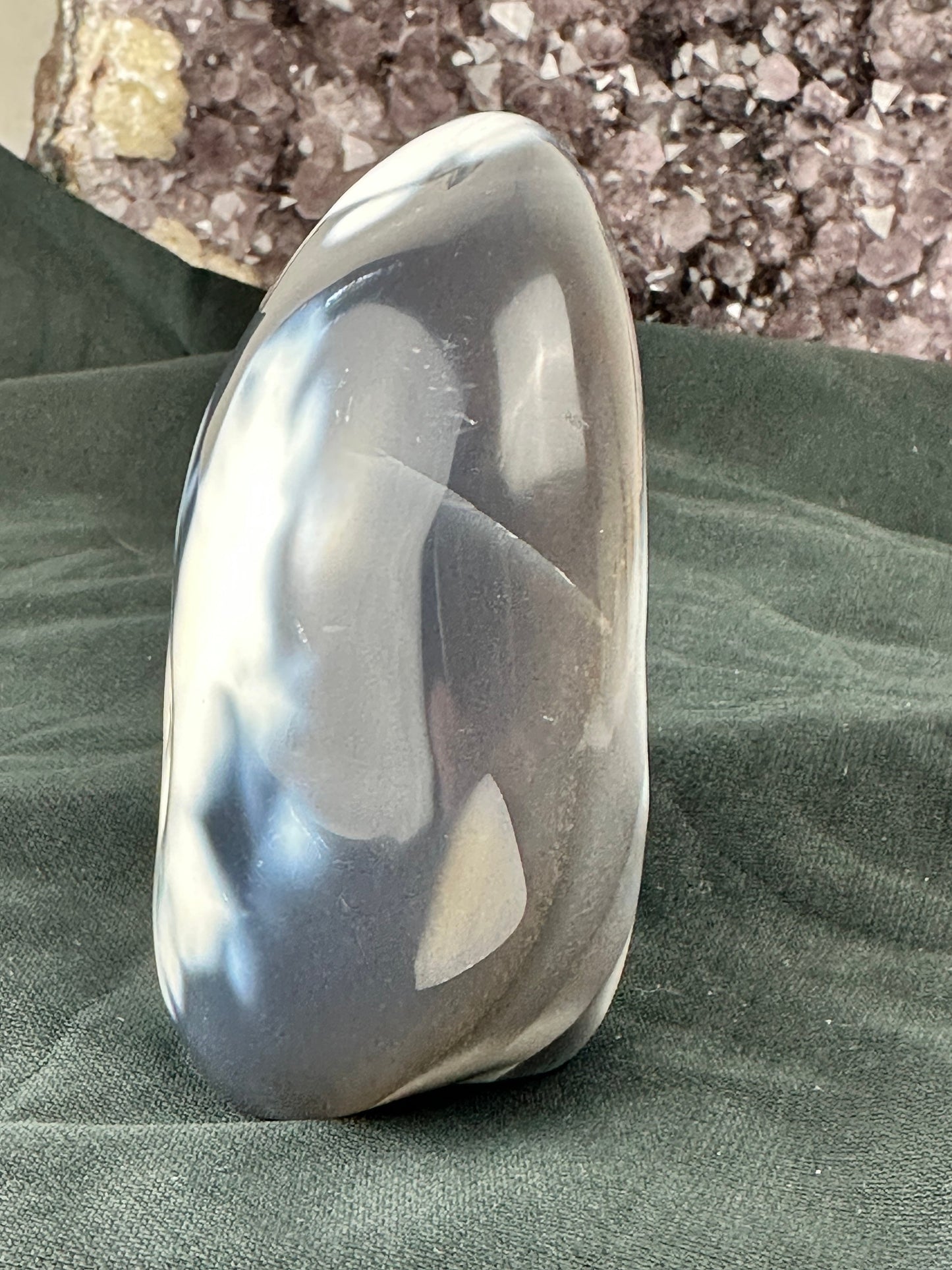 Stunning Strong Banded Orca Agate Freeform 1lb 6.7oz (C) agate banding, orca, Forgiveness Stone, Heart - Katie's Mystic Crystals