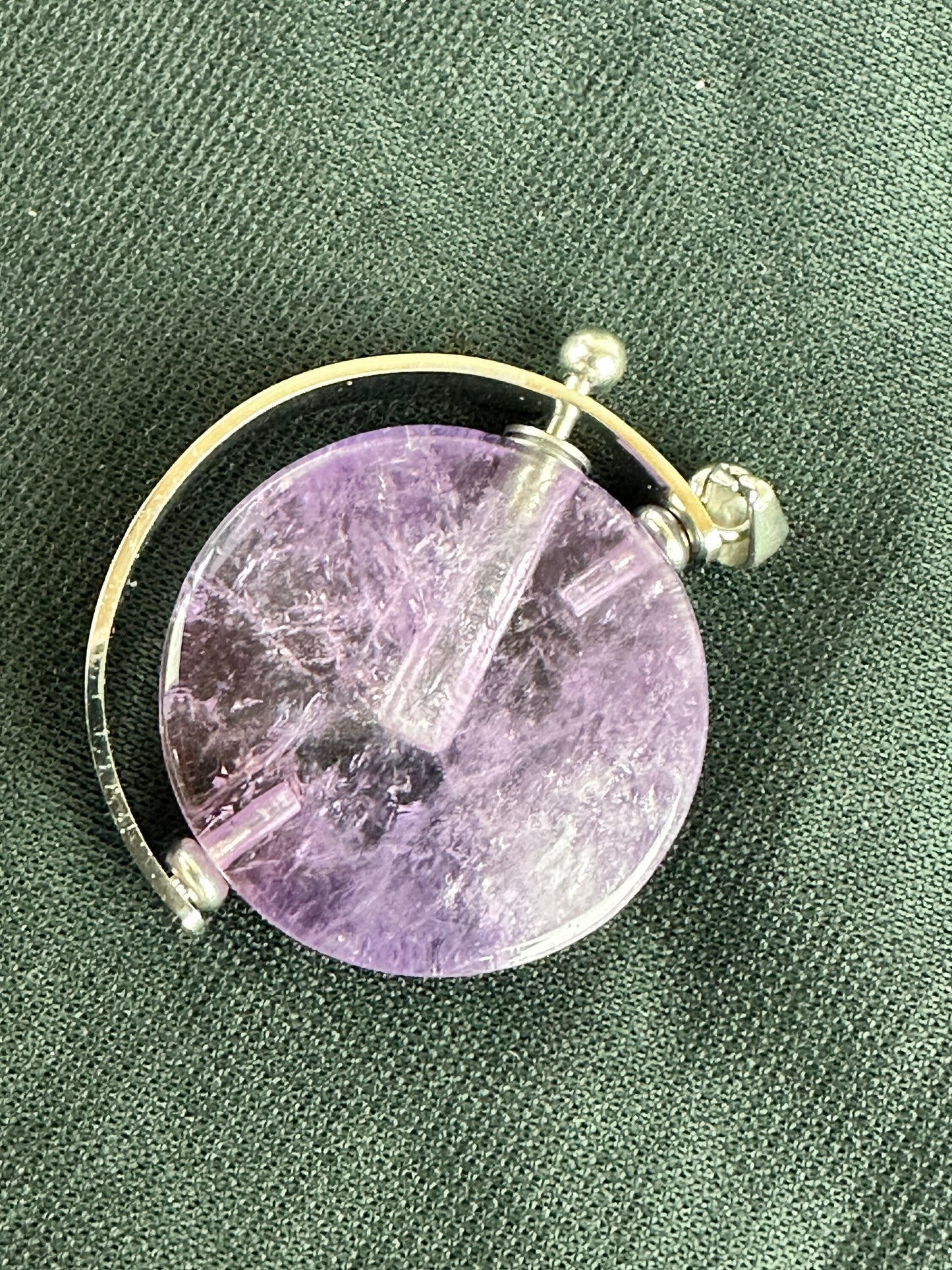 Gorgeous High Quality Amethyst Bottle Pendant (A) purple, protection, motivation, balance, spell bottle, bottle necklace, perfume bottle