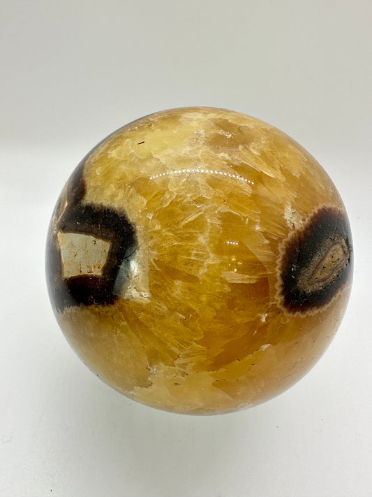 Large Septarian Sphere 82mm (B) septarian, septarian sphere, dragon stone, uv crystals, uv reactive crystal, dragon egg, large septarian - Katie's Mystic Crystals