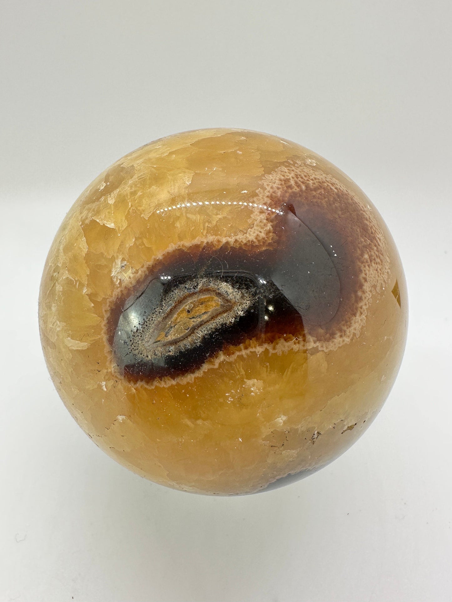 Large Septarian Sphere 82mm (B) septarian, septarian sphere, dragon stone, uv crystals, uv reactive crystal, dragon egg, large septarian - Katie's Mystic Crystals