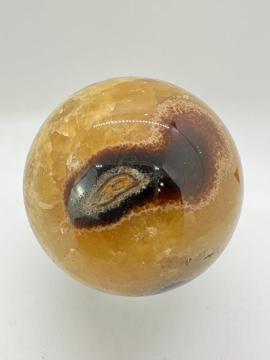 Large Septarian Sphere 82mm (B) septarian, septarian sphere, dragon stone, uv crystals, uv reactive crystal, dragon egg, large septarian - Katie's Mystic Crystals