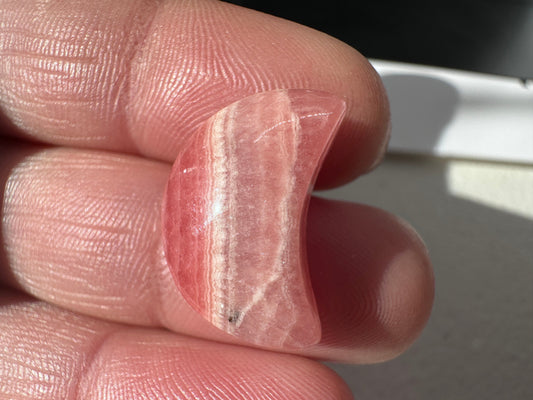 RHODOCHROSITE Crystal Moon (A) Crescent Moon, Healing Crystals, Self Care, Gift for her, Natural Crystals, Meditation Stones, Reiki Healing - Katie's Mystic Crystals