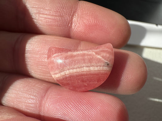 RHODOCHROSITE Crystal Moon (A) Crescent Moon, Healing Crystals, Self Care, Gift for her, Natural Crystals, Meditation Stones, Reiki Healing - Katie's Mystic Crystals