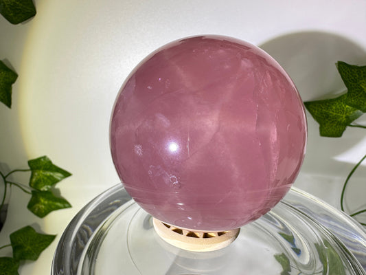 Star Rose Quartz Sphere 66.5mm (E) Top Grade 6 Star Rose Quartz, Deep Pink Rose Quartz,Star Rose Sphere, Natural Star Rose,Love Stone, Rare - Katie's Mystic Crystals