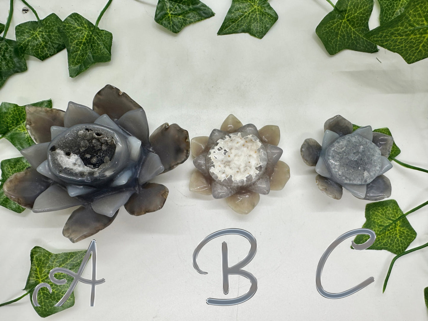 Druzy Agate Lotus, Agate Carving, Lotus Flower, Crystal Lotus, Crystal Lotus Flower, Lotus Carving, Crystal Gift, Crystal Decor, Meditation