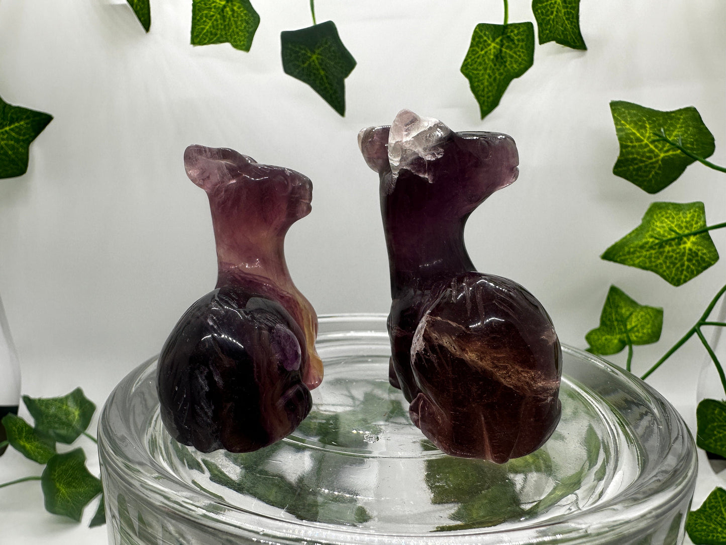 2in Rainbow Fluorite Deer Family, Crystal Carving, Crystal Animals, Deer Statue, Deer Figurine, Cottagecore, Collectables, Crystal Healing