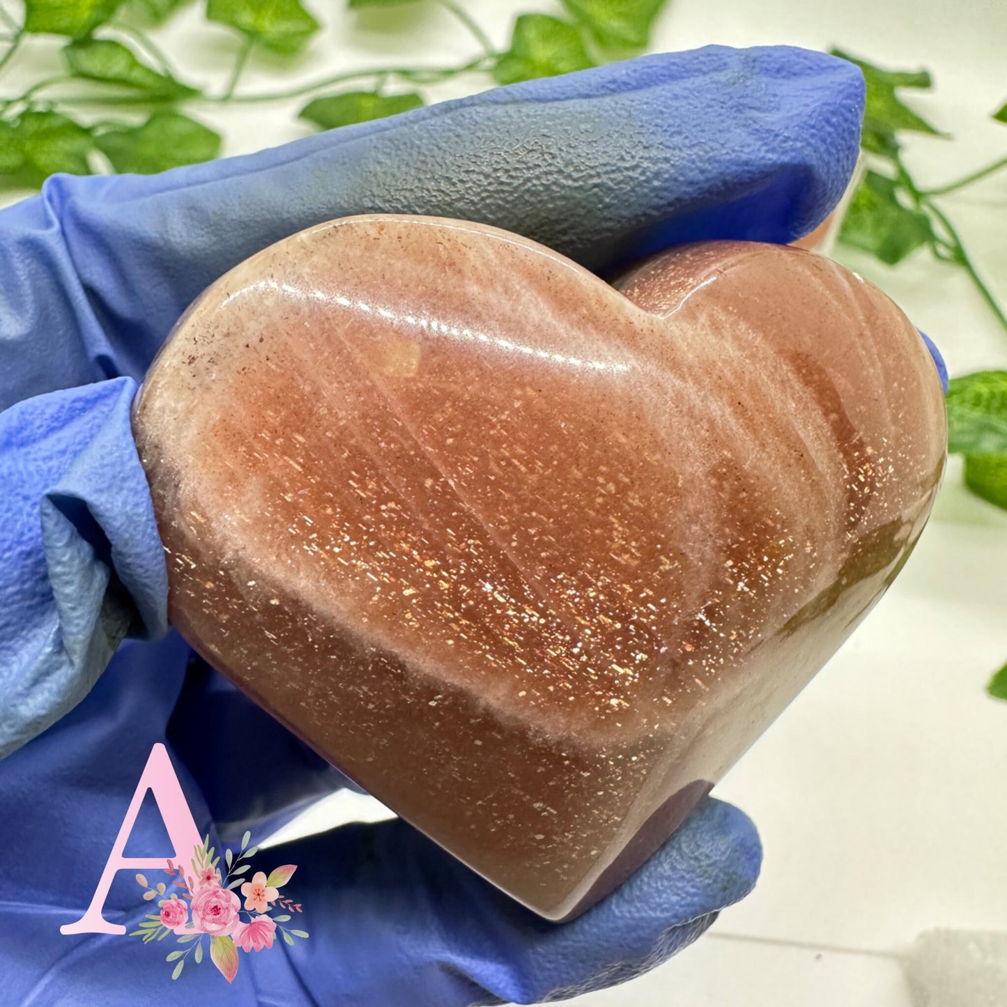 Sunstone Heart Carvings