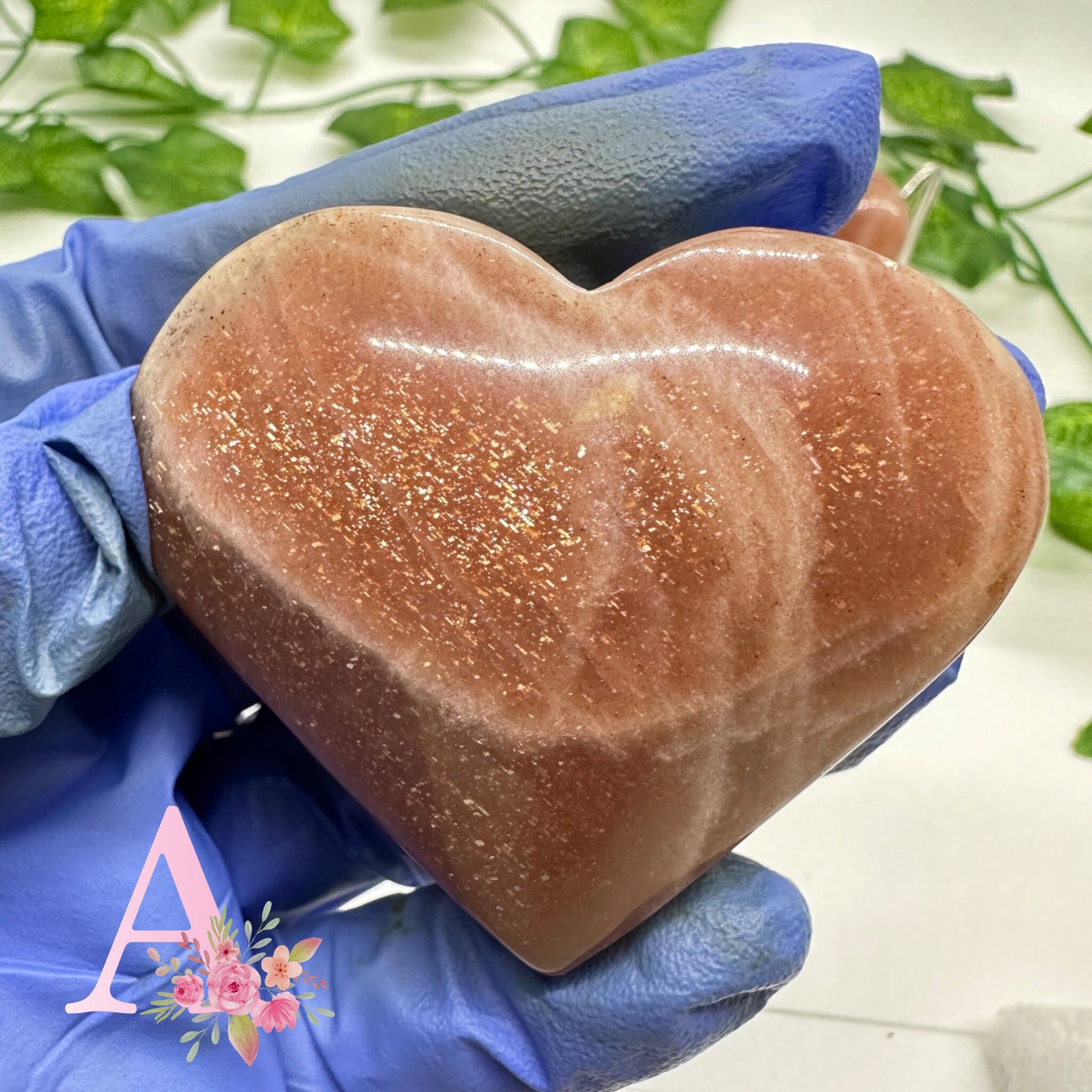 Sunstone Heart Carvings