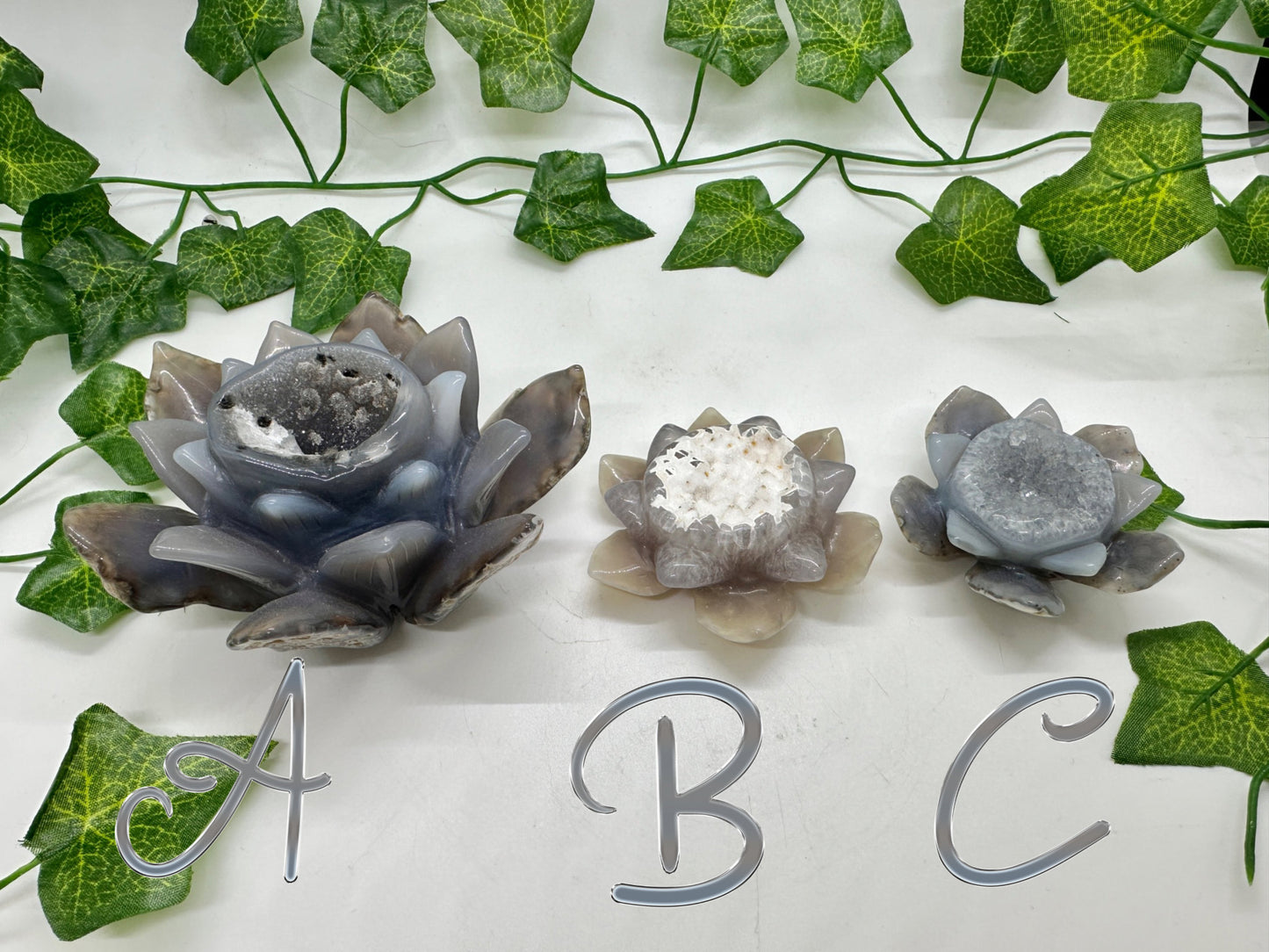 Druzy Agate Lotus, Agate Carving, Lotus Flower, Crystal Lotus, Crystal Lotus Flower, Lotus Carving, Crystal Gift, Crystal Decor, Meditation