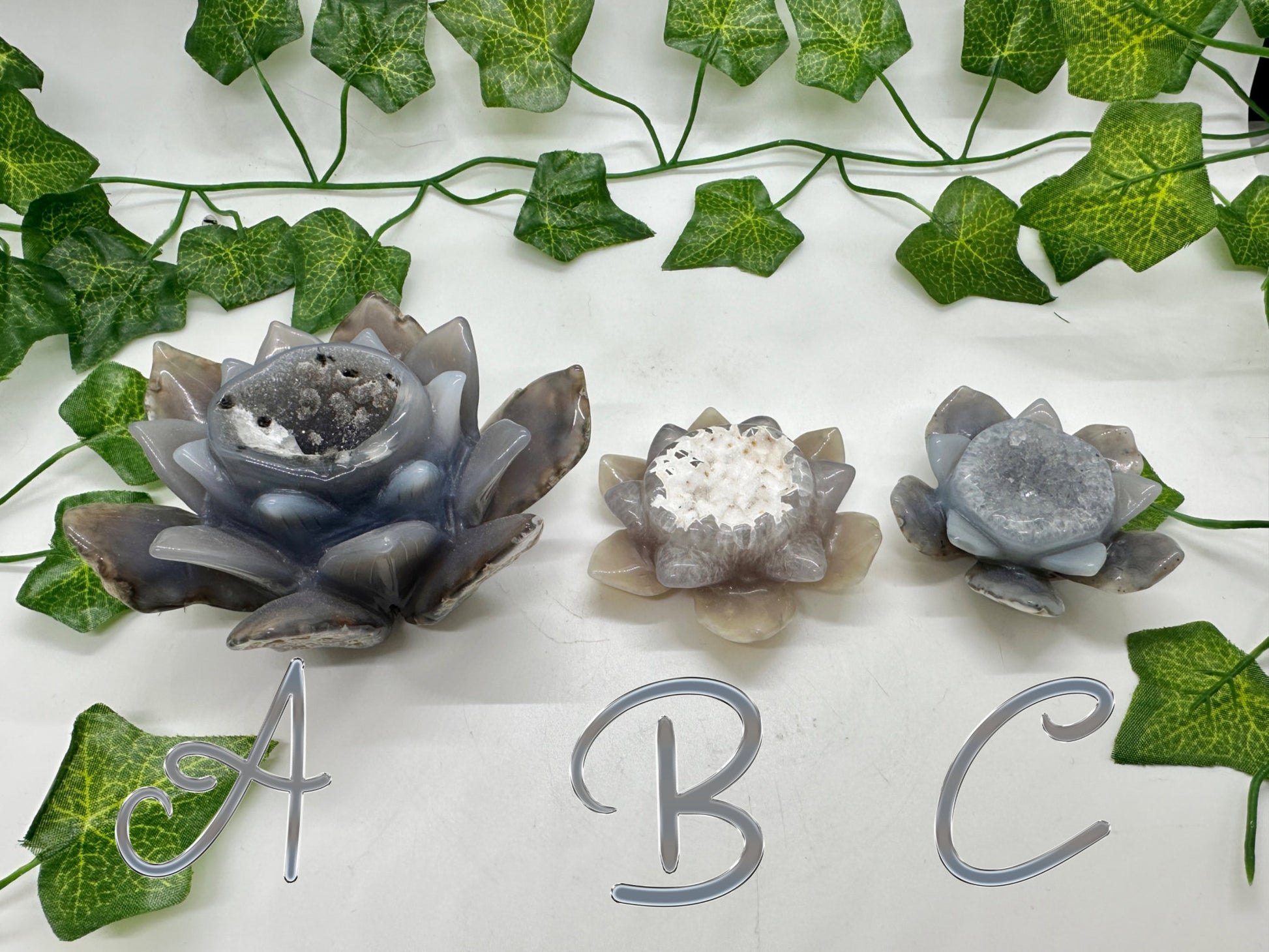 Druzy Agate Lotus, Agate Carving, Lotus Flower, Crystal Lotus, Crystal Lotus Flower, Lotus Carving, Crystal Gift, Crystal Decor, Meditation