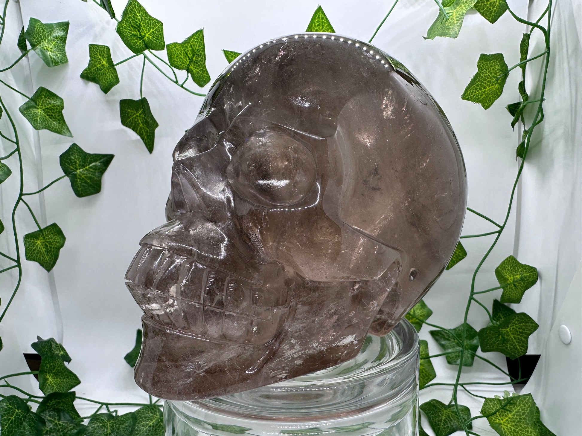 7lb High Quality Smoky Quartz Skull(A) Skull Decor, Natural Crystal Skull, Hand Carved Skull, Crystal Skull, Reiki Healing Statue collection