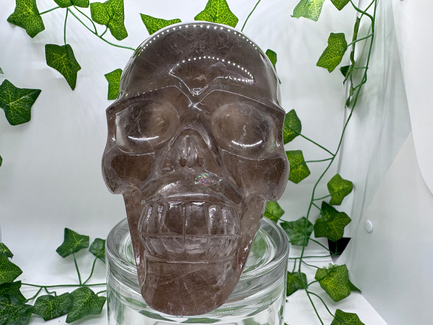 7lb High Quality Smoky Quartz Skull(A) Skull Decor, Natural Crystal Skull, Hand Carved Skull, Crystal Skull, Reiki Healing Statue collection