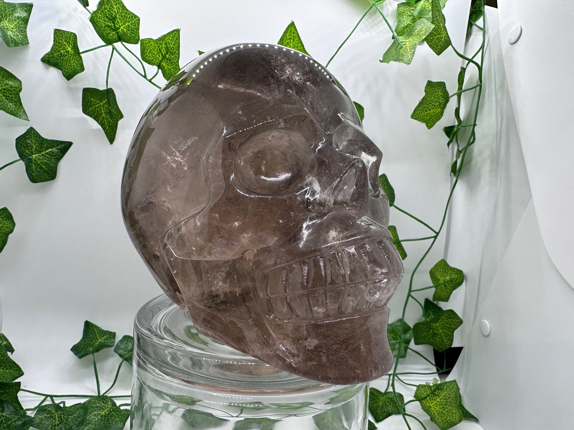 7lb High Quality Smoky Quartz Skull(A) Skull Decor, Natural Crystal Skull, Hand Carved Skull, Crystal Skull, Reiki Healing Statue collection