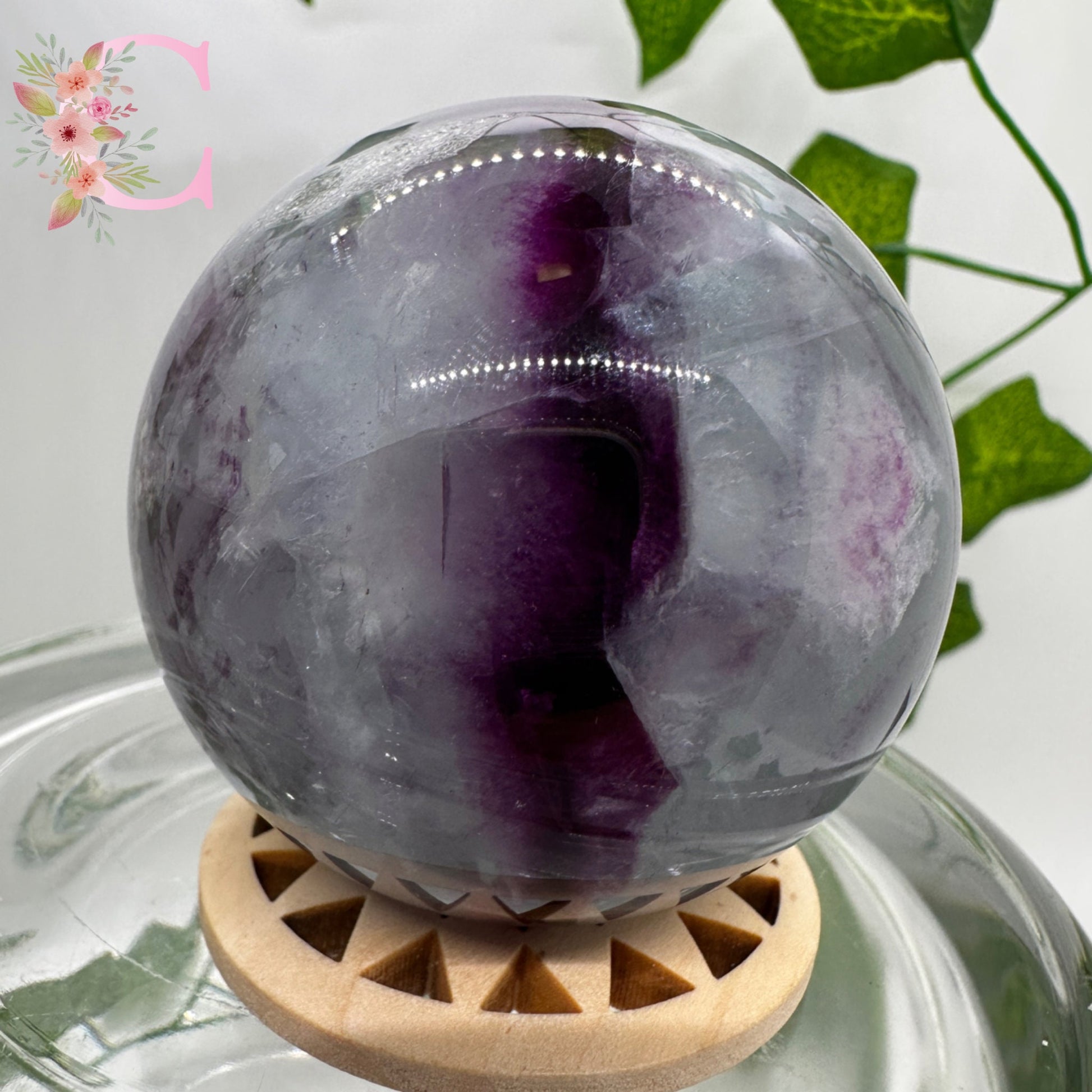 Blue and Purple Fluorite Sphere (C-D) You chose